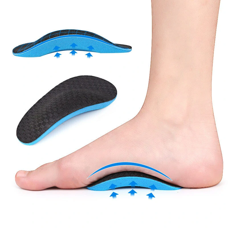 (image for) 1 Pair EVA Orthotic Foot Pad Insole Arch Support Insole Corrector for Flat Foot Flatfoot