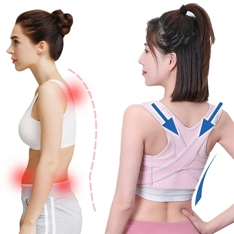 (image for) PRANASH Adjustable Clavicle Posture Corrector Upper Back Brace Shoulder Lumbar Support Belt Corset Men Women Hunchback Correction for Fitness Recovery