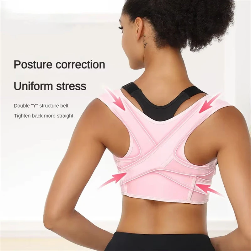 (image for) PRANASH Adjustable Clavicle Posture Corrector Upper Back Brace Shoulder Lumbar Support Belt Corset Men Women Hunchback Correction for Fitness Recovery