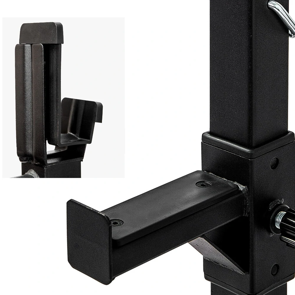 (image for) [US Direct] Dipping Station 43.5~67.5inch High 13 Levels Adjustable Weight Lifting Bench Barbell Stand Fitness Gym Home 550 Pound Loading